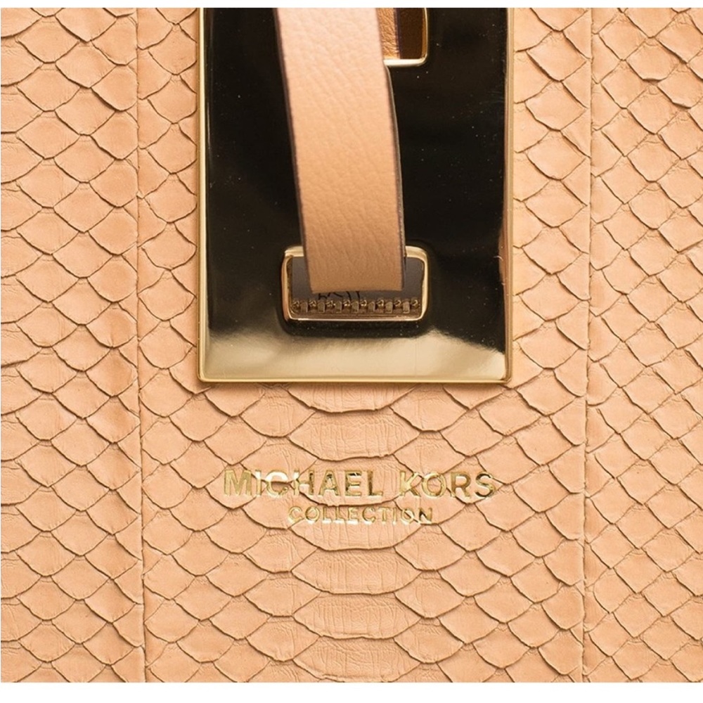 Michael Kors Collection Snake Skin Python Peanut … - image 5
